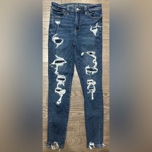 American Eagle Super-High Rise jeggings size 0 extra short